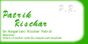 patrik rischar business card